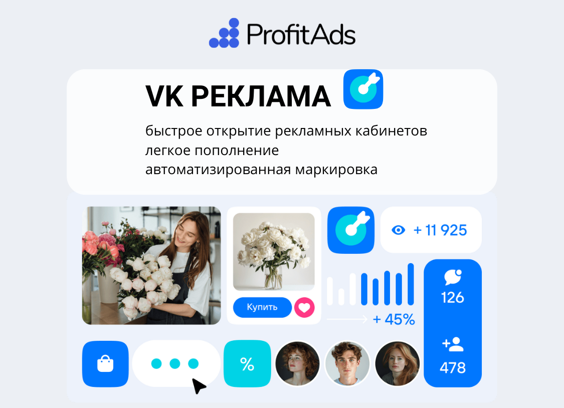 Пополнение рекламного кабинета VK Ads - Profitads.ru - сервис пополнения  рекламных кабинетов