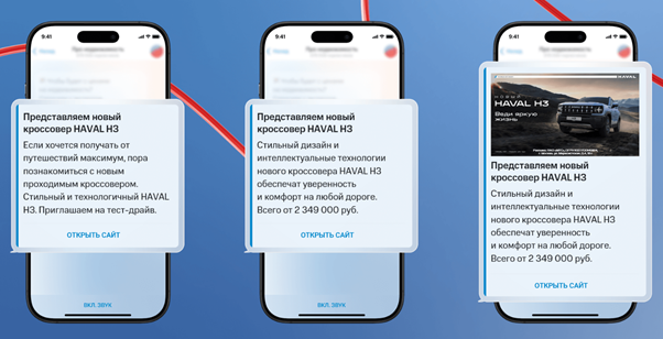 Примеры удачных креативов с высоким CTR. Скриншот: сайт marketolog.mts.ru 